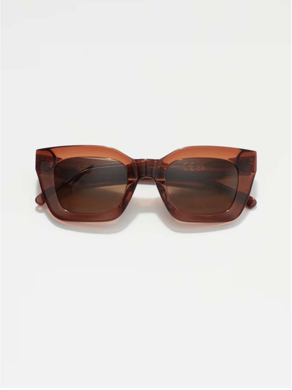 &OTHER STORIES RECTANGULAR-FRAME ACETATE SUNGLASSES - Brown. NWT